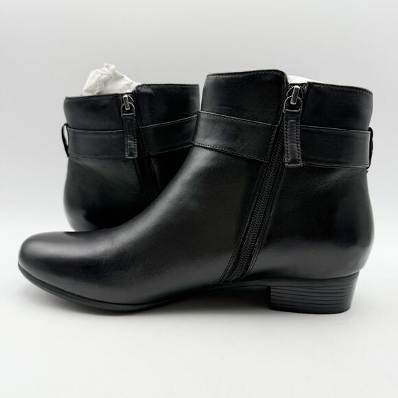 Trotters Womens Melody Ankle Booties US 10.5 NARROW Black Leather NIB - Picture 9 of 14